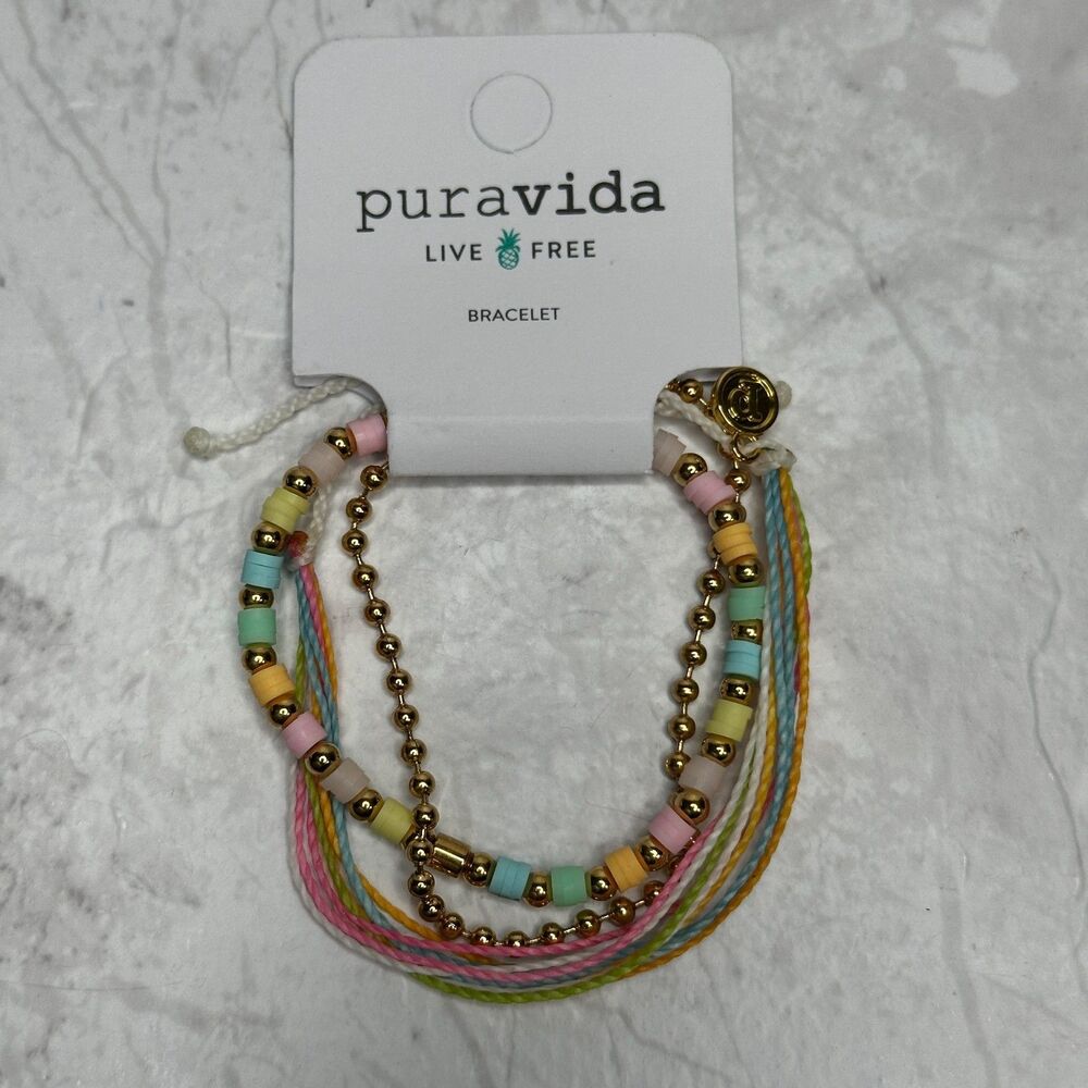 PuraVida Pura Vida Manifesting Sunny Days Bracelet Stack Set of 3 - Picture 6 of 8